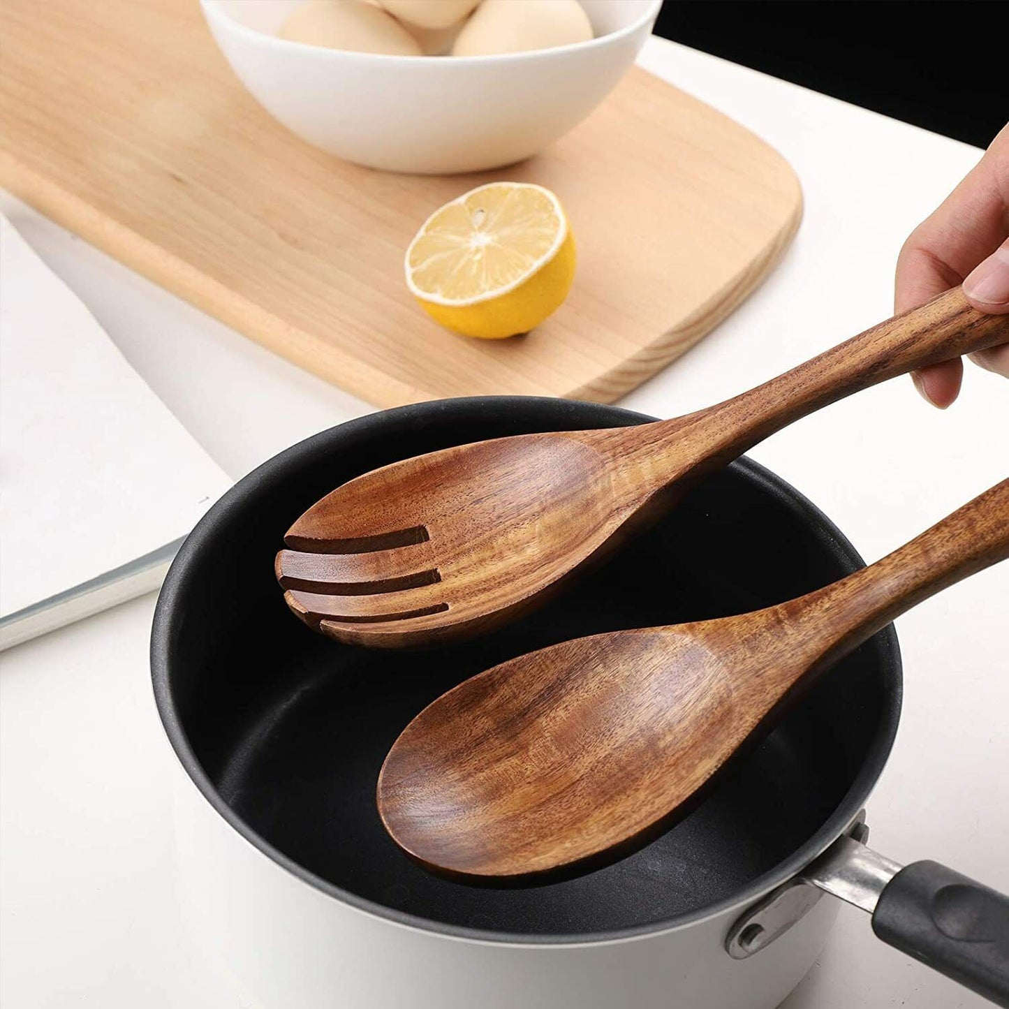 Wooden Spatula Set for Cooking Set of 2