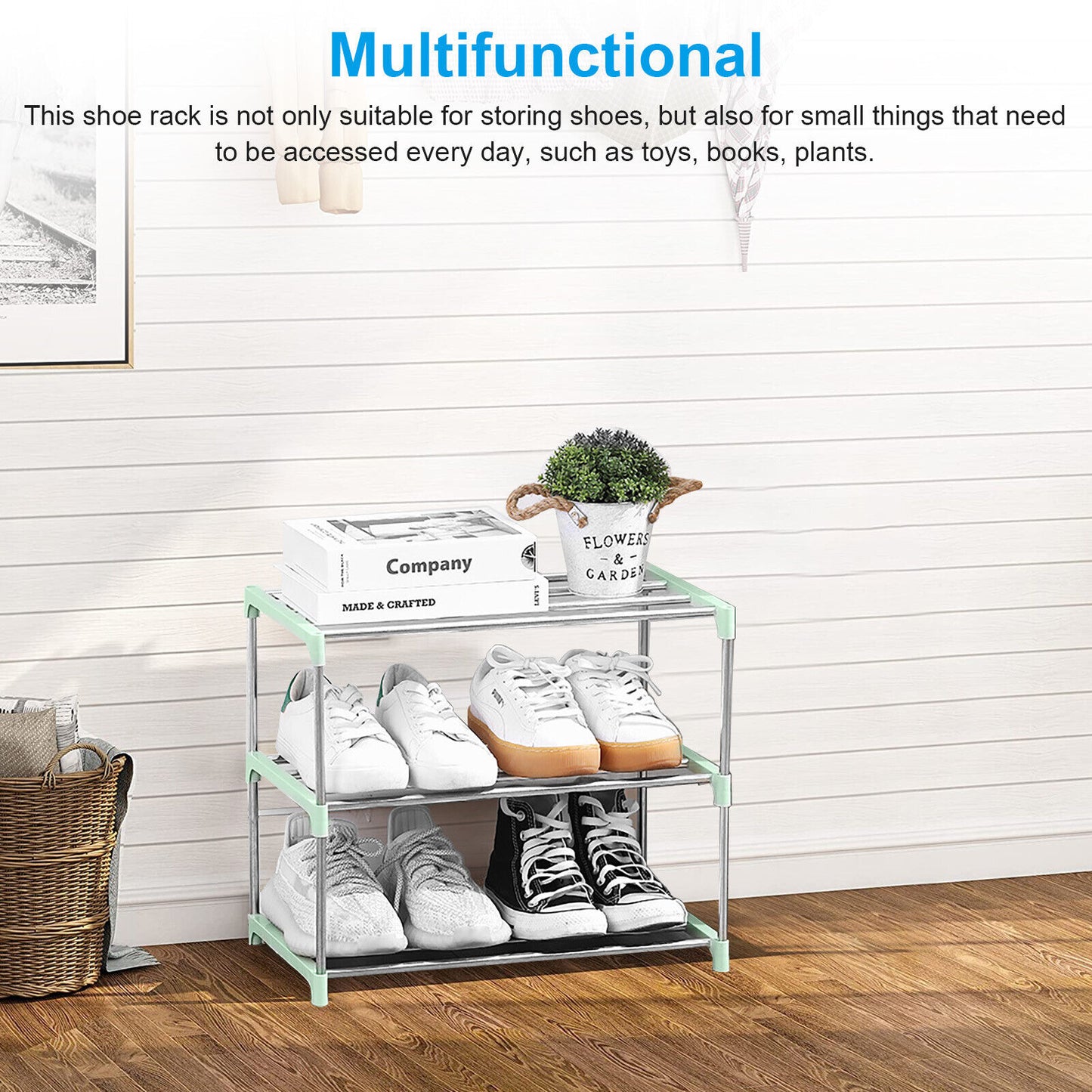 Metal Shoe Rack Organizer 3 Tier