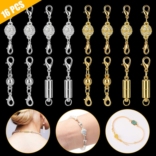 16PCS Gold Silver DIYJewelry Clasps Hook