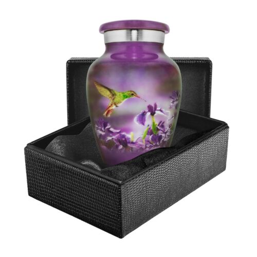 Natures Peace Hummingbird Urn for Human Ashes - 1 Urn With Case