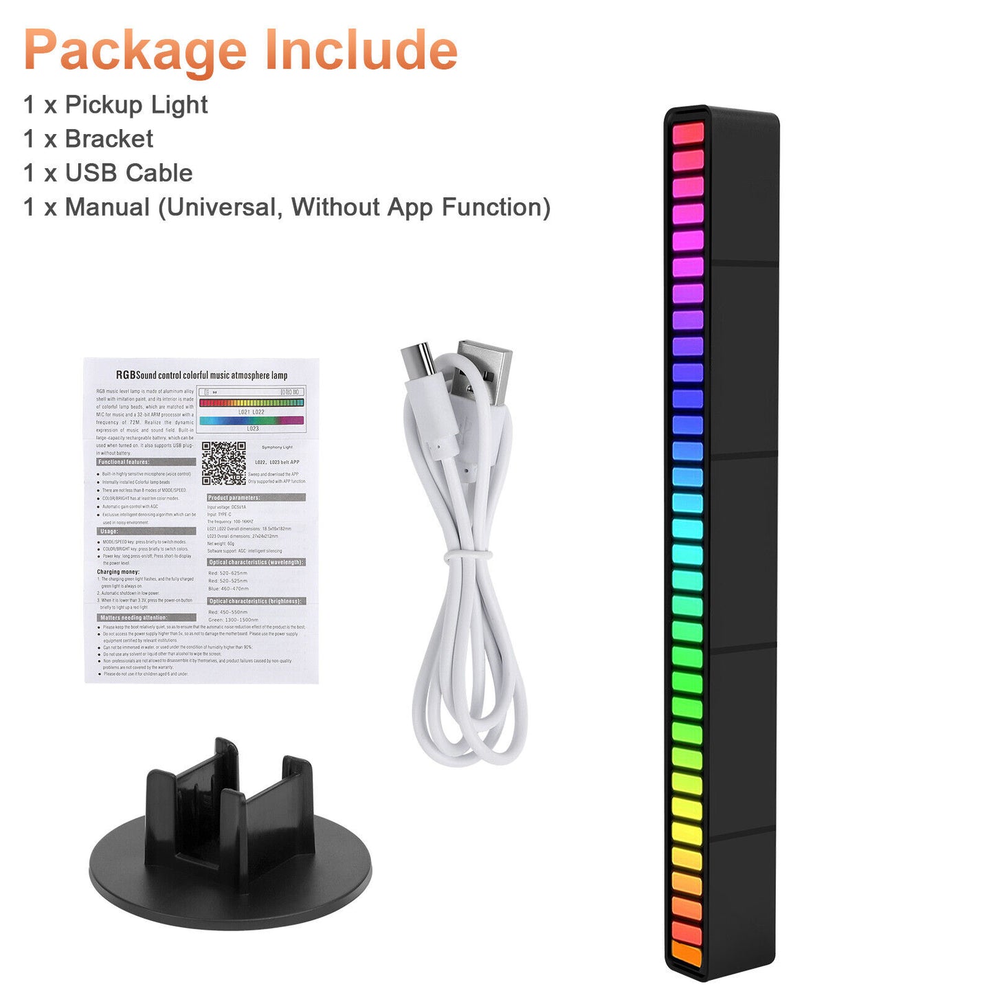 RGB LED Strip Tube Car Bar Lamp