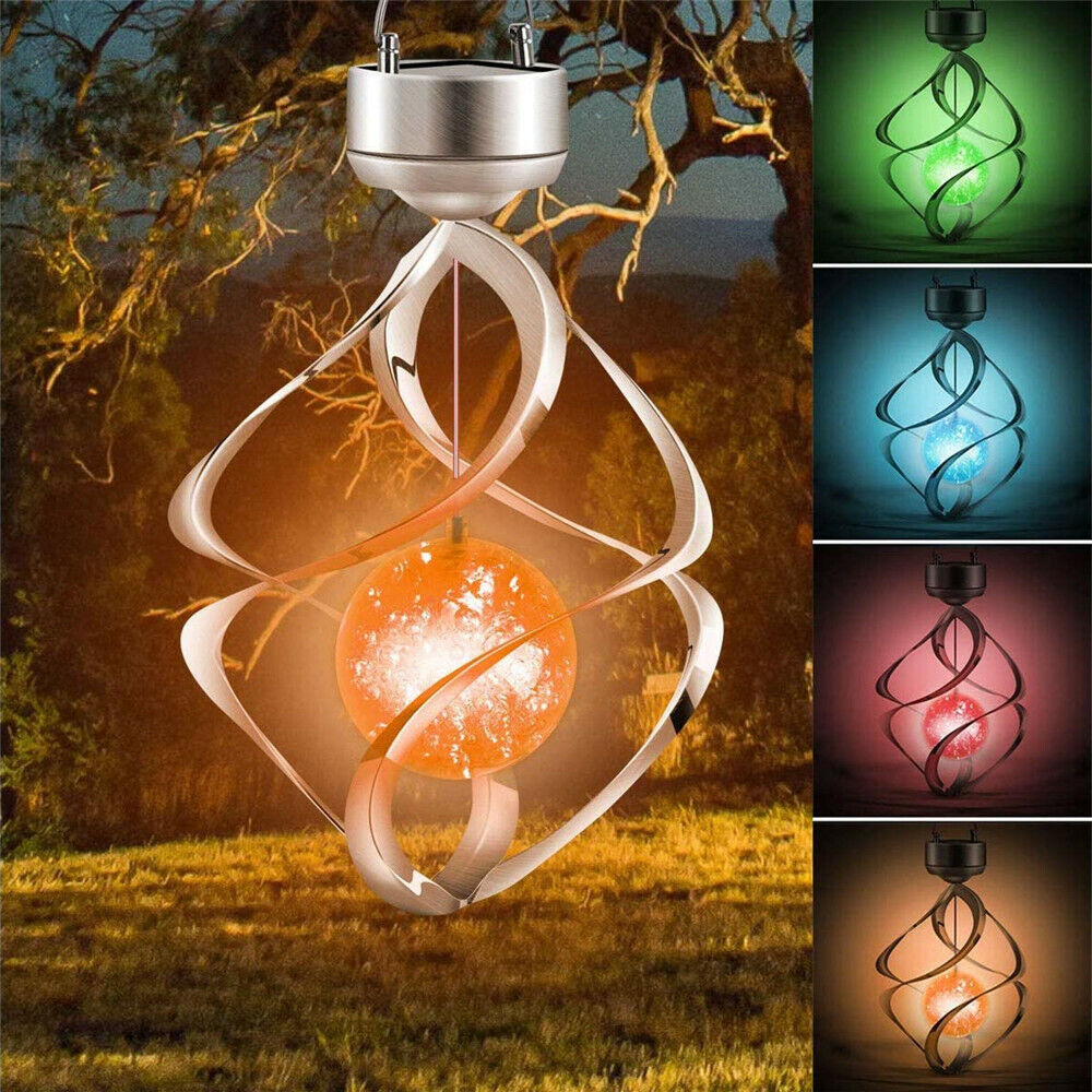 Solar Powered LED Wind Chimes Home Decor