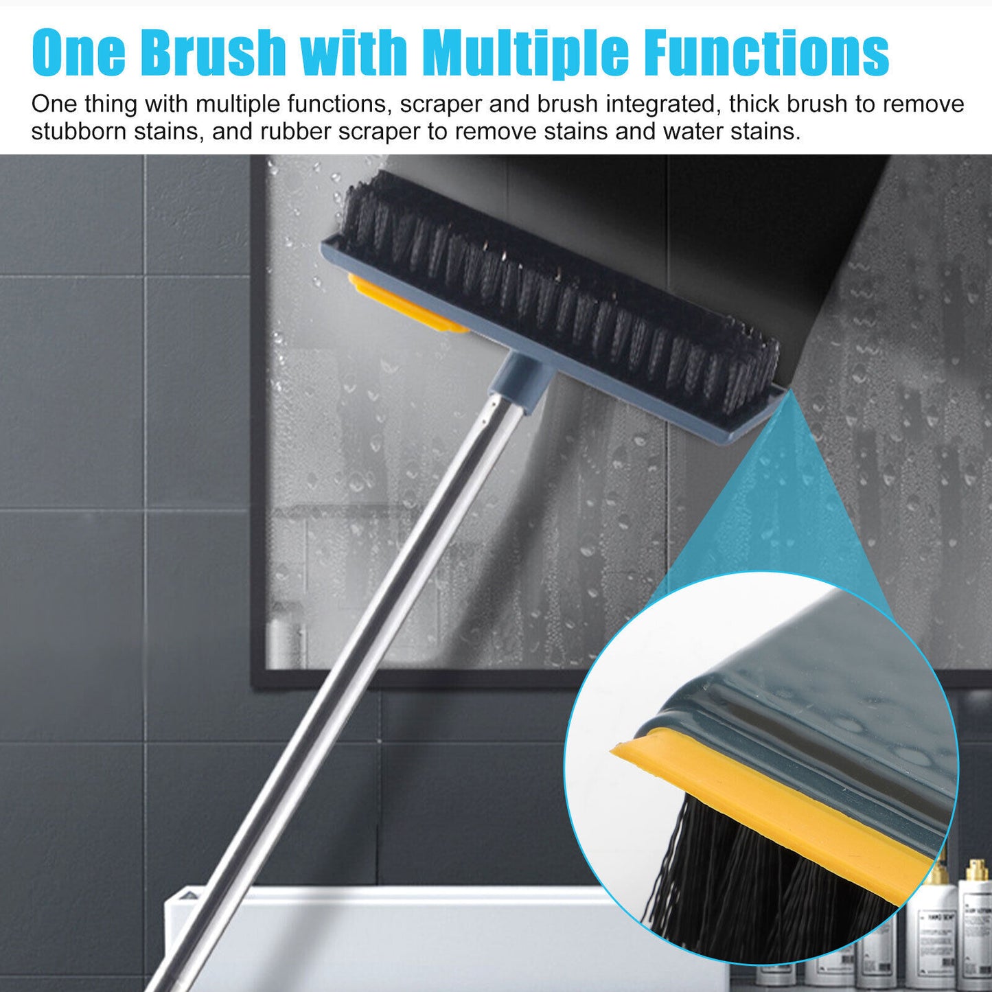 2 In 1 Long Handle Cleaning Tile Brush