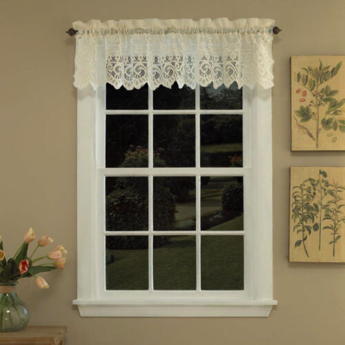 Cream Lace Kitchen Curtain Valance