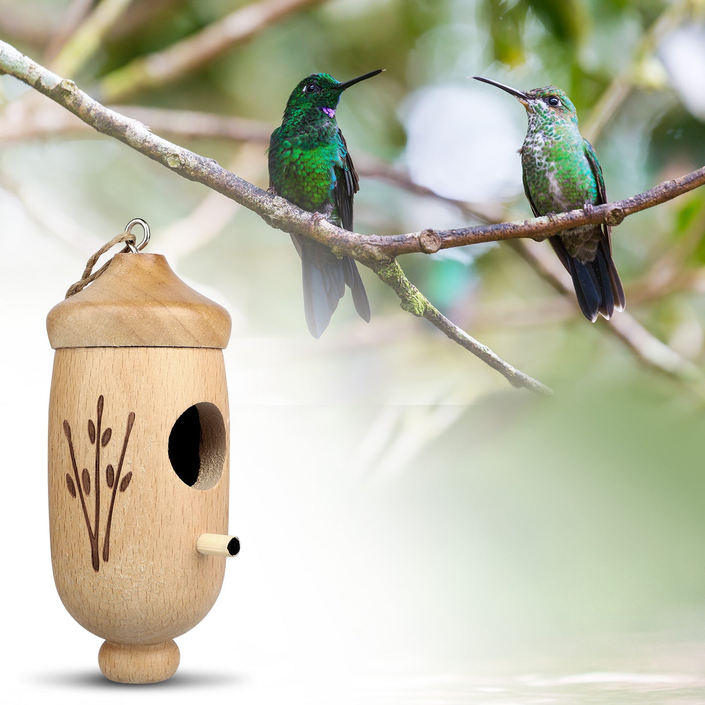 Hummingbird House Wooden Hand Craft