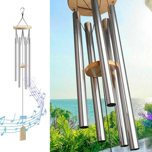 Wind Chimes Large Deep Tone Chapel Bells 6 Tubes