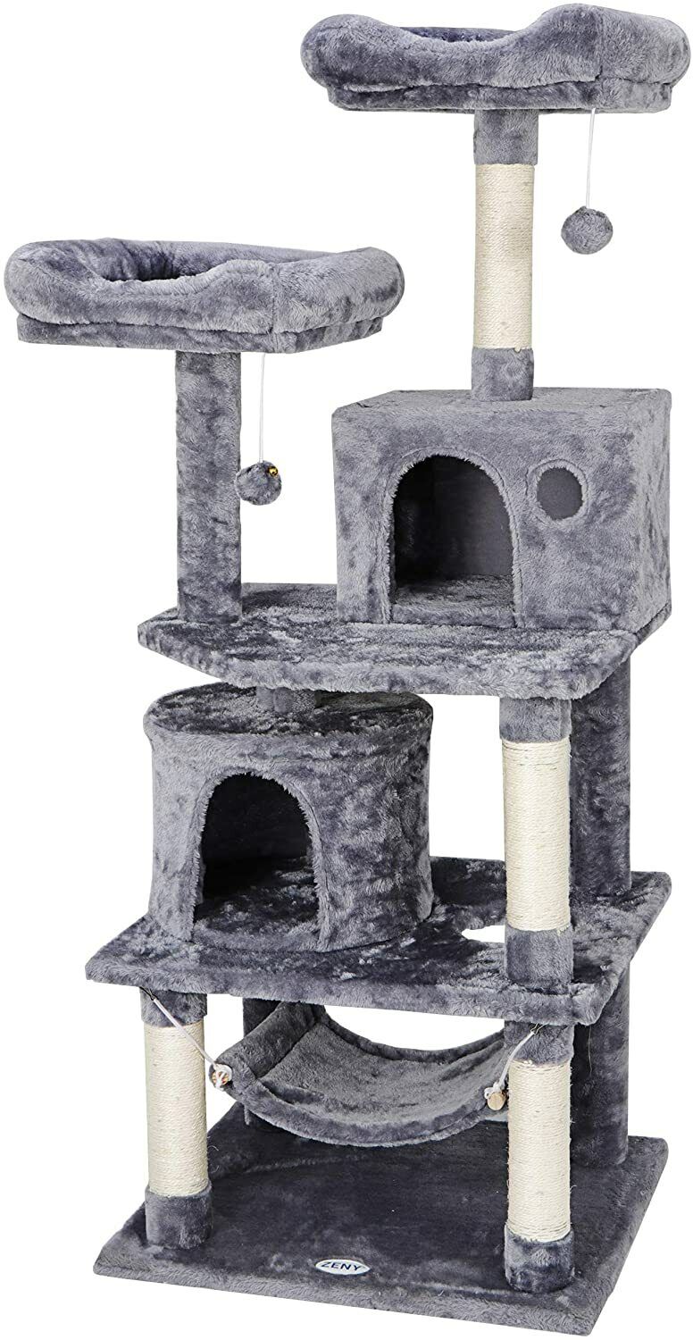 57" Cat Tree & Condo Scratching Post Tower