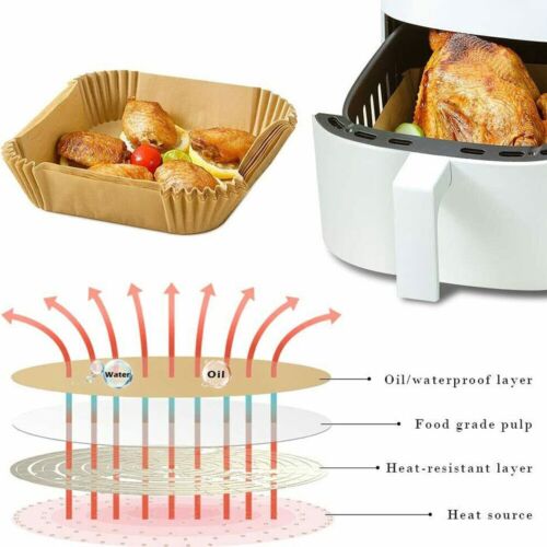 Air Fryer Liners , 50pcs Disposable Paper