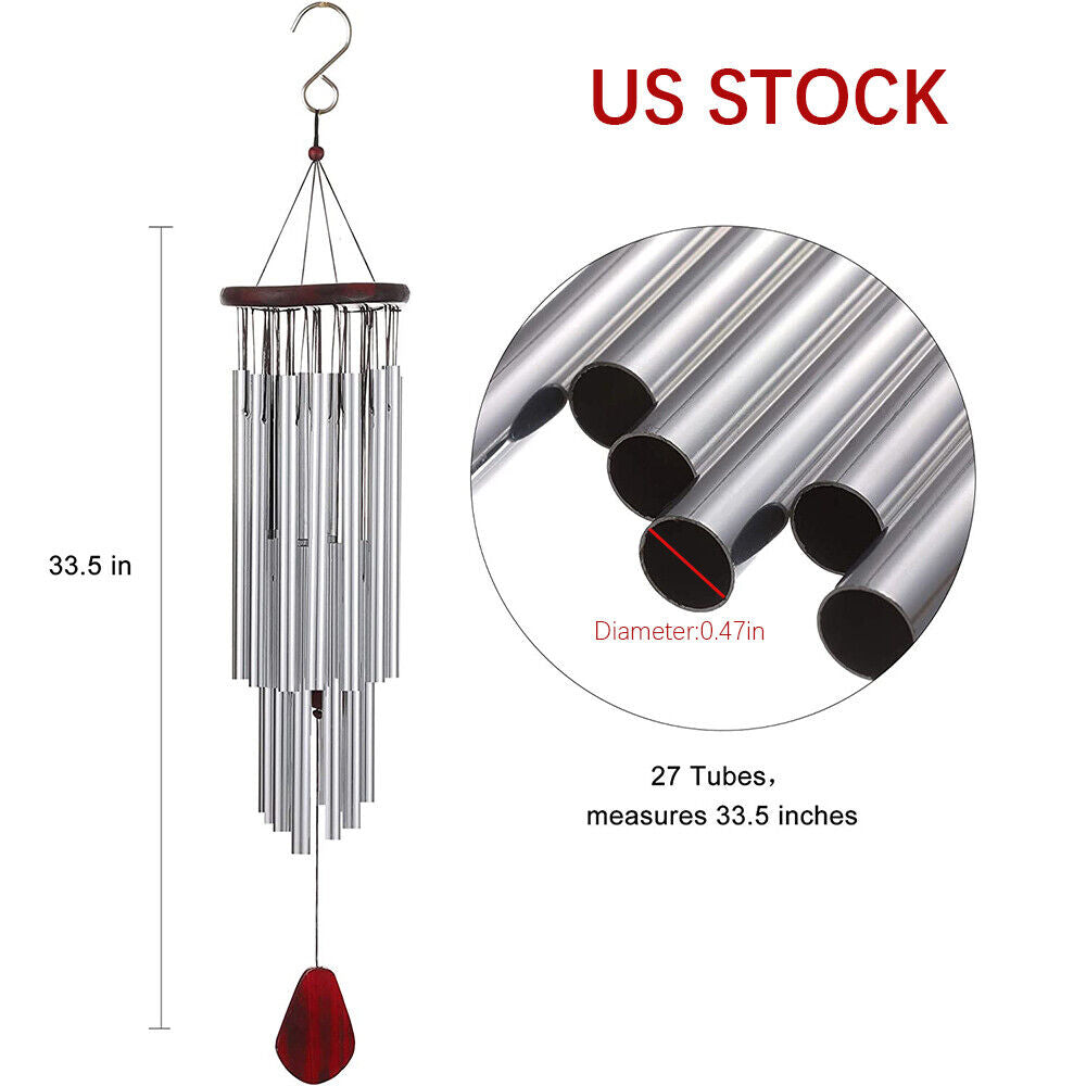 Large 27 Tubes Windchime Home Decor