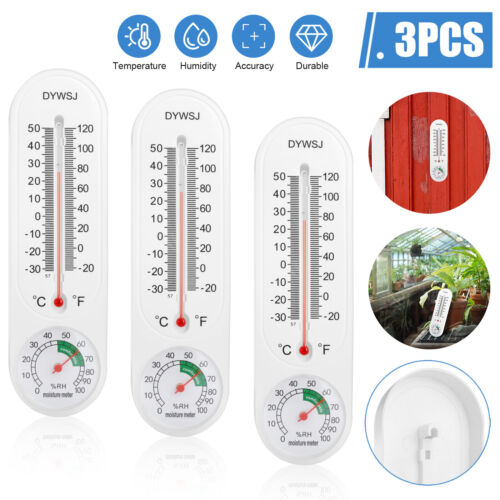 3PCS Wall Thermometer Indoor Outdoor