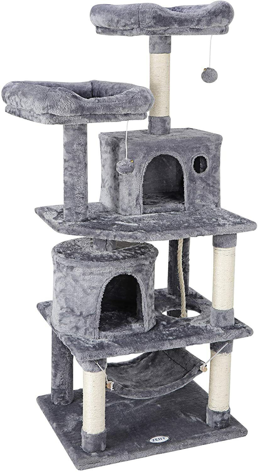 57" Cat Tree & Condo Scratching Post Tower