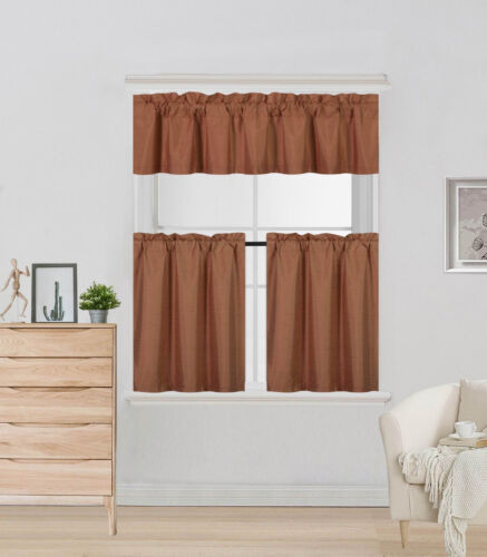 3PC Set Window Dressing Kitchen Curtain