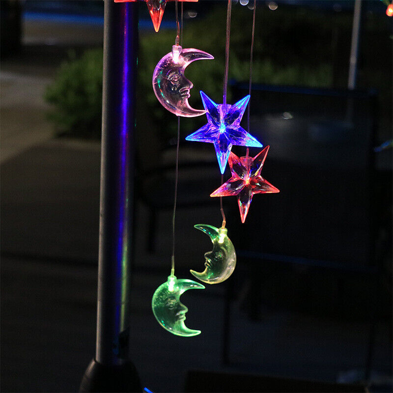 Solar Wind Chimes Lights LED Moon&Star