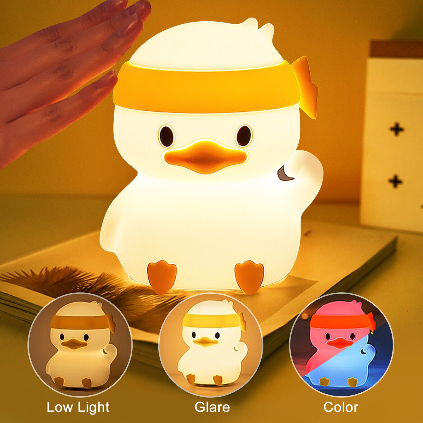 Duck LED Night Light 6 Cute Color