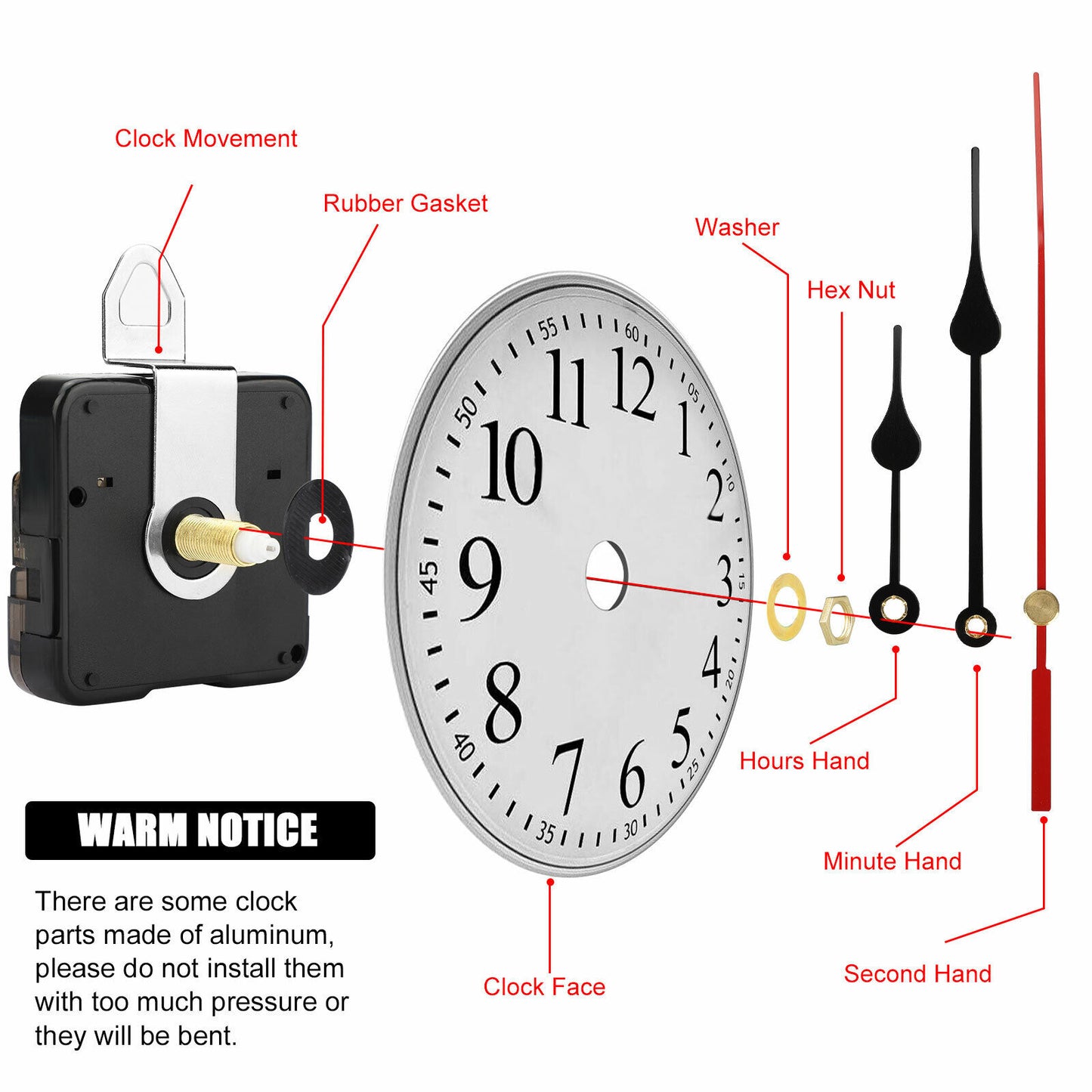 DIY Clock Movement Quartz Repair Tool Kit