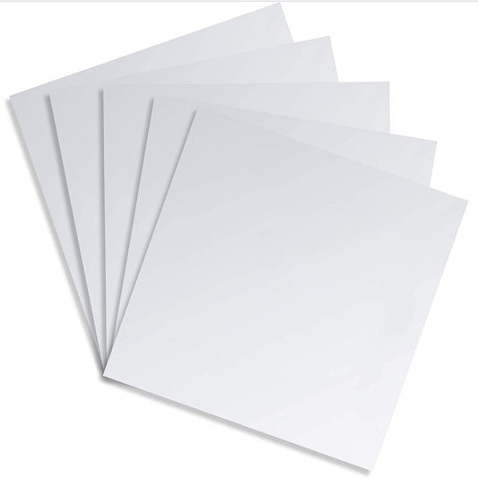 5x Adhesive Mirror Plastic for Wall Decor 12 x 12"